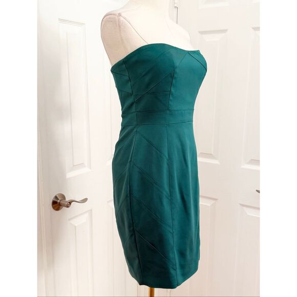 Vera Wang Lavender Strapless Bodycon Pencil Wiggle Sheath Mini Dress Teal 2 NWT - Picture 2 of 7
